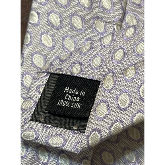 Michael Strahan Collection 100% Silk Purple Geometric Mens Tie 3.25" x 58" NWT - Picture 5 of 5